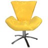 Kit Duas Poltronas Giratória Elegance Jacquard:amarelo - 4