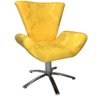 Kit Duas Poltronas Giratória Elegance Jacquard:amarelo - 3