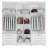 Guarda Roupa Casal Londres Carvalho Branco - Incorplac - 4