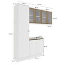 Ver imagem 2 de Lavanderia Modulada Kappesberg Celeste 4 Peças Branco 210cm