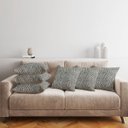 Ver imagem 2 de Kit 8 Capa Almofada 45x45 Jacquard Luxo Sofá Sala Bege