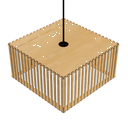 Ver imagem 2 de Luminária Pendente Barcelona Modelo Ripado -:MDF CRU
