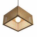 Ver imagem 1 de Luminária Pendente Barcelona Modelo Ripado -:MDF CRU