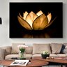 Quadro Lotus Gold - Tela Única - 90 x 60 cm - Preta - 1