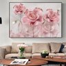 Quadro Flor Delicada Rosa Gold - Tela Única - 90 x 60 cm - Chassi - 1