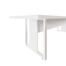 Mesa de Reunião 2,70m X 0,90m 2 Cx de Tomadas Pés Metal F5 - 5