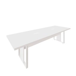 Mesa de Reunião 2,70m X 0,90m 2 Cx de Tomadas Pés Metal F5 - 4