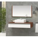 Ver imagem 1 de Conjunto Safira 80cm Mdf Gabinete para Banheiro Superior com Cuba e Espelheira