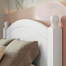 Cama Solteiro Madeira Maciça e Mdf Merk com Cama Auxiliar - 4