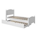 Ver imagem 3 de Cama Solteiro Madeira Maciça e Mdf Merk com Cama Auxiliar