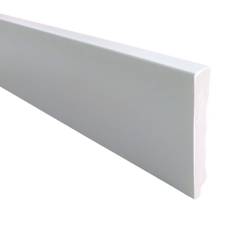 Rodapé Poliestireno 10cm Liso Branco - 2,4 Metros