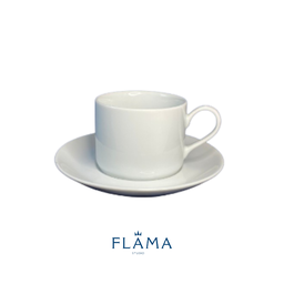 Kit Xícara de Chá com Pires Brasília Porcelana Branca – 6 Peças - 2