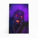 Ver imagem 1 de Mulher com Maquiagem Neon Laranja Quadro Canvas 140x90cm