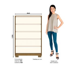 Cômoda 5 Gavetas Madison Casa 812 - 2