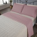 Ver imagem 3 de Kit Cobre Leito Matelado Dupla Face Sherpa de Carneiro 3 Peças Casal 80% Algodão - 20% Poliéster