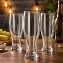 Ver imagem 4 de Jogo 3 Copo Tulipa Vidro 350ml Chopp Caneca Cerveja Tipo Pinguim Incolor Kit Taca Munich Transparent