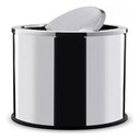 Ver imagem 2 de Lixeira Inox Basculante 30L com Tampa Giratória Ideal para Cozinha Banheiro e Escritório