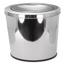 Ver imagem 7 de Lixeira Inox Basculante 30L com Tampa Giratória Ideal para Cozinha Banheiro e Escritório