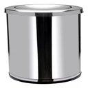 Ver imagem 1 de Lixeira Inox Basculante 30L com Tampa Giratória Ideal para Cozinha Banheiro e Escritório
