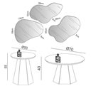 Ver imagem 2 de Conjunto Sala de Estar Mesas de Apoio e 3 Espelhos Decorativos em Mdf Dalla Costa