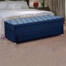 Conjunto Cabeceira Mila + Calçadeira Munique 1,40 Veludo Azul - Speciale Home - 6
