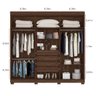 Guarda-Roupa de Casal 6 Portas 4 Gavetas com Espelho Belém Albatroz Móveis - Cedro - 4