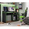 Mesa Gamer Escrivaninha Play Albatroz Móveis - Preto Fosco/Verde - 3