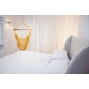 Ver imagem 4 de Rede Cadeira Suspensa Teto Corda Algodão Amarela