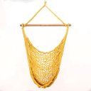 Ver imagem 1 de Rede Cadeira Suspensa Teto Corda Algodão Amarela