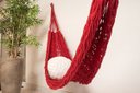 Ver imagem 1 de Rede de Dormir Descanso Corda Trançada Algodão Vermelho