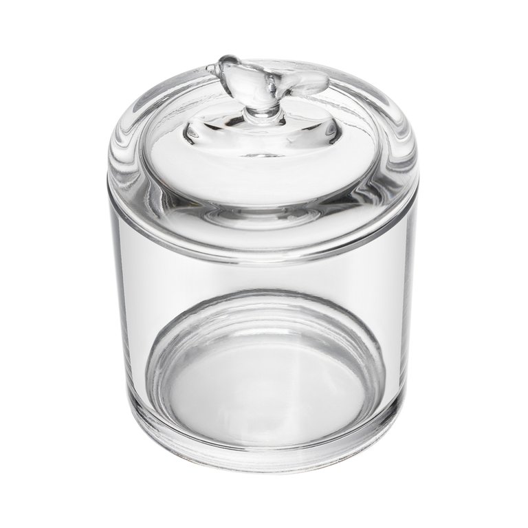 Pote de Cristal C/tampa Bird Transparente 14,5x10,5cm Wolff