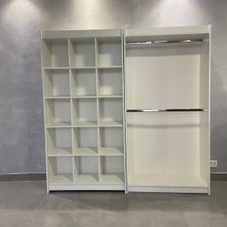 Kit Estantes Expositoras e Colméia Multiuso Branco 185x184x32cm - Deep - 1