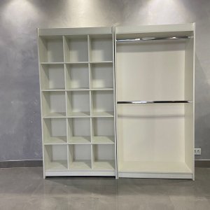 Kit Estantes Expositoras e Colméia Multiuso Branco 185x184x32cm - Deep