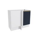Ver imagem 1 de Balcão de Canto Reto Celeste Kappesberg 100% Mdf 1 Porta Branco/azul 98cm