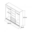 Ver imagem 4 de Guarda-Roupa Casal com Espelho 3 Portas de Correr 4 Gavetas 1902E1 