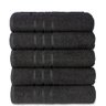 Kit 5 Toalhas de Rosto Branca Hotel Macia Felpuda - Prata - Preto - 1