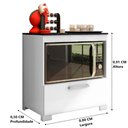 Ver imagem 3 de Balcão para Cooktop 5 Bocas 1Porta Branco Albânia Casa Mobilia