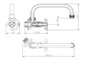 Ver imagem 2 de Torneira de Parede Bica Horizontal para Cozinha Marujá Viqua Cromado
