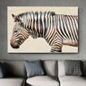 Quadro Zebra Horizontal Preto e Branco - Tela Única - 150 x 100 cm - Branca - 1