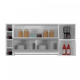 Armário Aéreo 3 Portas e Adega Elegance Espresso Móveis - 3