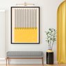 Quadro Abstrato Geométrico Minimalista Amarelo - Tela Única - 120 x 90 cm - Chassi - 1