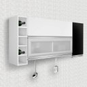 Ver imagem 1 de Armário Aéreo 3 Portas e Adega Elegance Espresso Móveis