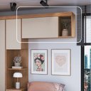 Ver imagem 2 de Armário Aéreo Modulado Solteiro 1 Porta Infinity Marrom/Cedro/Duna Line