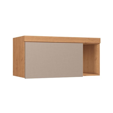 Armário Aéreo Modulado Solteiro 1 Porta Infinity Marrom/Cedro/Duna Line