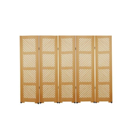 Biombo Ripado 45 5 Folhas C/ 10 Pezinhos