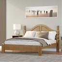 Ver imagem 1 de Cama de Casal Queen Size Madeira Maciça Naipe Freijó - G74 - Gran Belo
