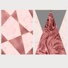 Quadro Abstrato Geométrico Rosa Mármore e Cinza Chumbo - Kit 2 telas - 150 x 100 cm - Preta - 2
