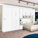 Ver imagem 1 de Guarda-Roupas Modulado Georgia JA Branco Para Cama Box 1,38M Casal