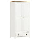 Ver imagem 1 de Guarda Roupa Solteiro Topázio 2 Portas e 1 Gaveta Branco/freijó - Finestra Móveis