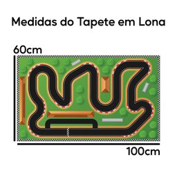 Tapete Pista de Carrinhos 3 Infantil Ilustrado Criança Lona - 3
